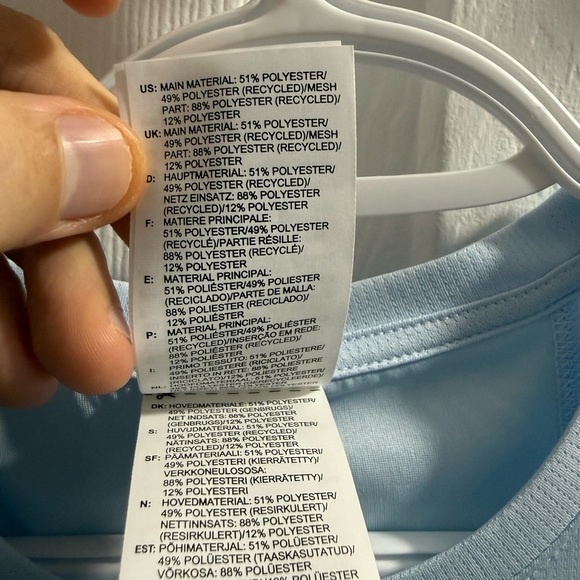 Reebok Sky Blue RUN Tee - Picture 5 of 6